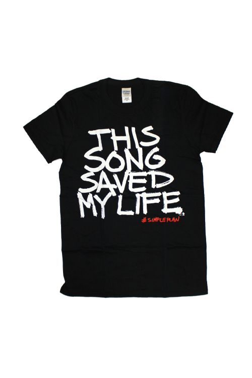 This Song Saved My Life Black Tshirt by Simple Plan