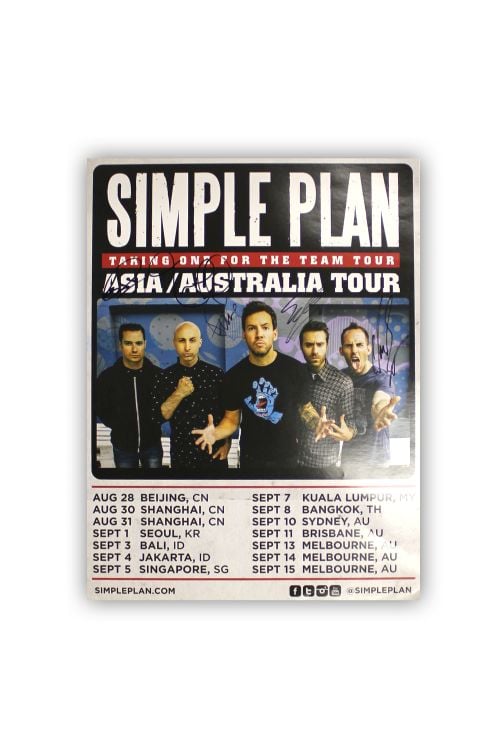 Limited Edition Poster SIGNED limited by Simple Plan