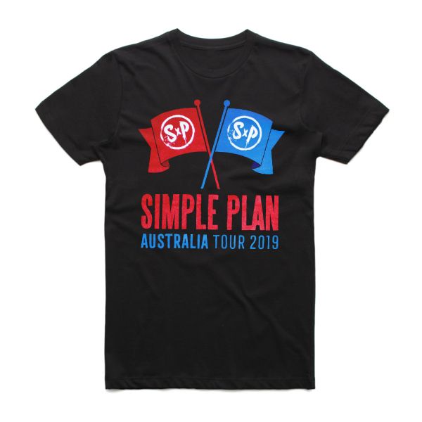 Flags Tour Black Tshirt